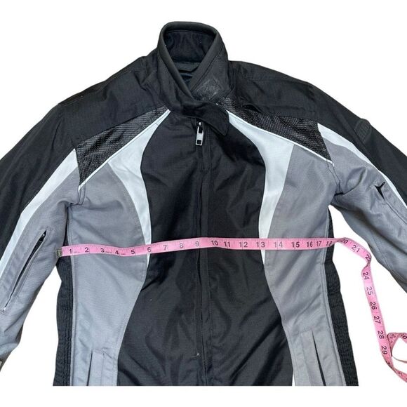 Bilt Cycling Wear Motorcycle Jacket Size M Gray Black Waterproof EUC Protection - Picture 8 of 10